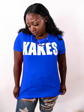 Bold Kakes Blue/White Letters