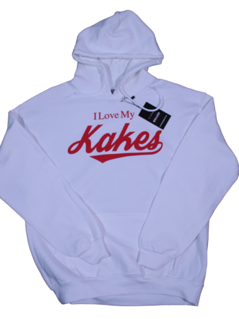 I Love My Kakes Red & White Hoodie