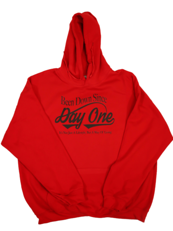 Been Down Hoodie Red / Black Letters