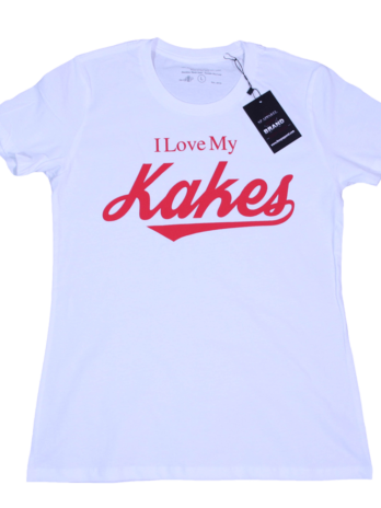 I Love My Kakes White with Red Letters