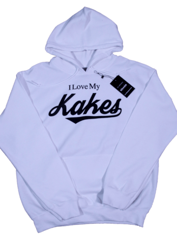 I Love My Kakes Hoodie White / Black Letters