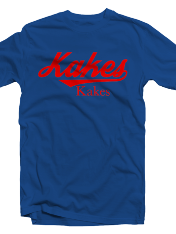 Kakes Tee Blue/ Red letters