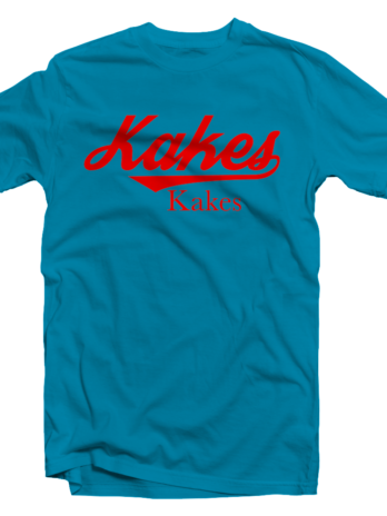 Kakes Tee Turquoise / Red letters